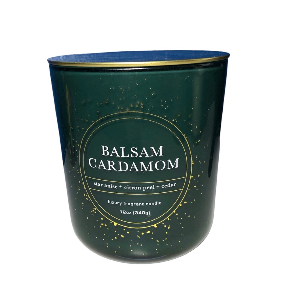 Bellevue Luxury Candles 12oz Scented Green Balsam Cardamom